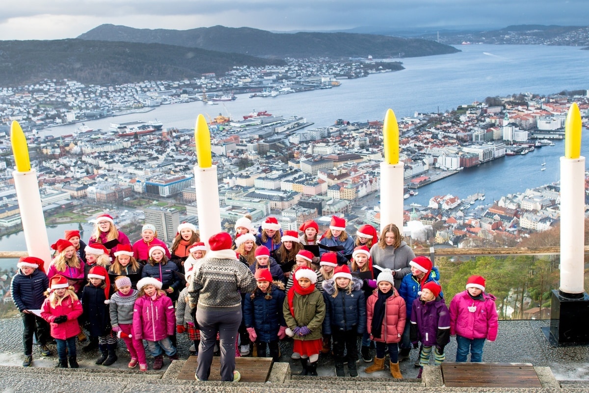 Jul i Bergen sentrum